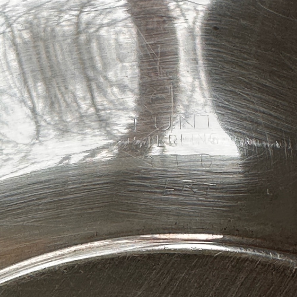 Vintage Sterling Silver Plate with Gadroon Border - Picture 9 of 9